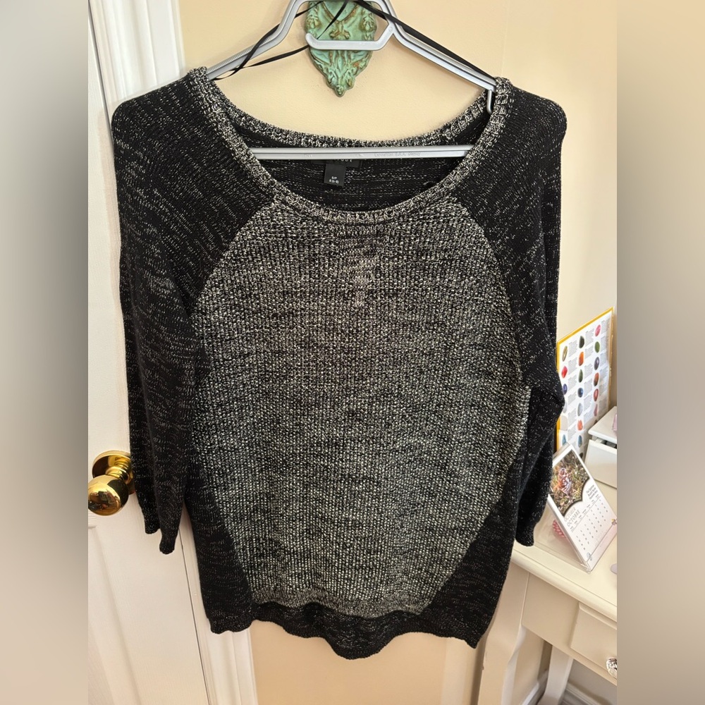 Elegant Black and Gray Women's Sweater